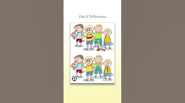 Brain Challenge!!! Find 5 Differences!!! #game #puzzle #challenge #shorts #shortvideo