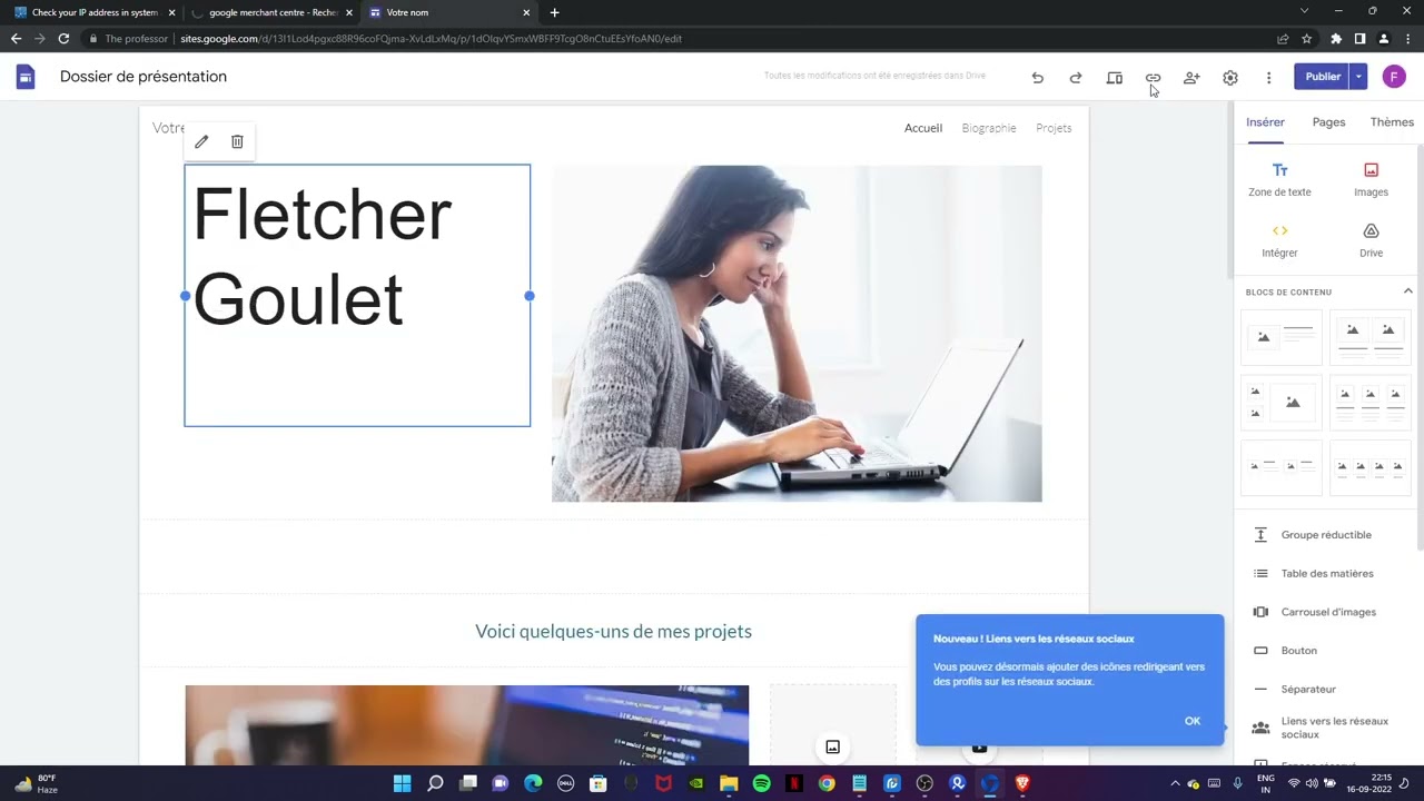 (16) Google Sites and Analytics Setup with GMC