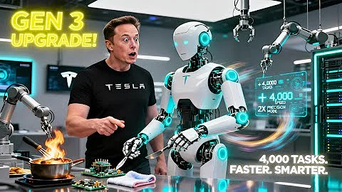Tesla Bot Gen 3 Gets MASSIVE Upgrade  Elon Musk Reveals 4,000 Tasks,Faster Speed & Double Precision!
