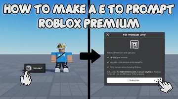 HOW TO MAKE A E TO PROMPT ROBLOX PREMIUM  | Roblox Studio Tutorial