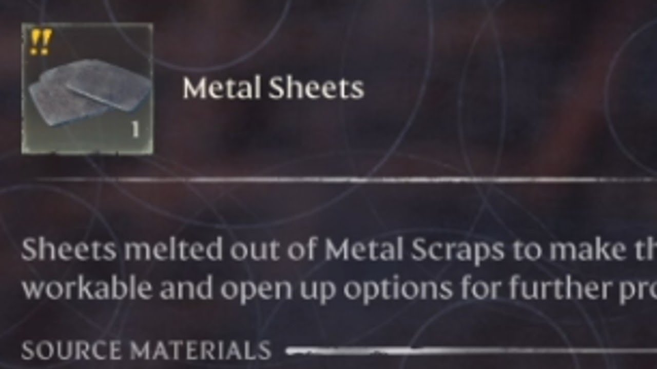 How To Make Metal Sheets In Enshrouded YouTube