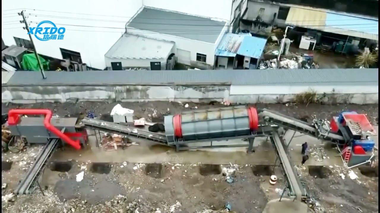 Domestic waste crushing and sorting line, msw recycling machine.