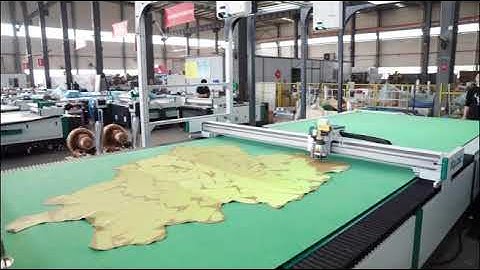 AOL2535 Genuine leather cutting machine, auto nesting software, identify defects automatically