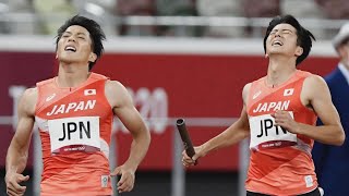 男子リレー日本バトンミス 陸上、途中棄権