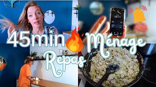 🔥🔥 45min POUR UNE MAISON CLEAN & UN REPAS HEALTHY (ou presque) │ MOM LIFE 🔥🔥