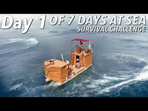 Leaving Civilization Day 1 of 7 days Waterworld Survival Challenge The Ocean Season 3