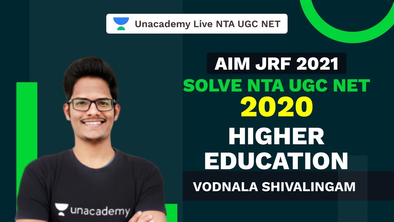 Solve NTA UGC NET | 2020  | AIM JRF 2021 | Higher Education | Vodnala