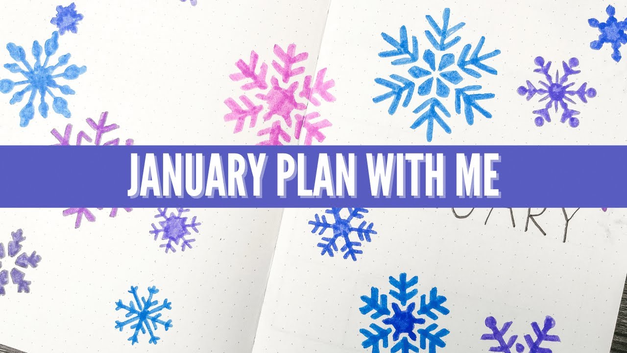 January Bullet Journal for Beginners ❄️ Journal Setup with Stencils