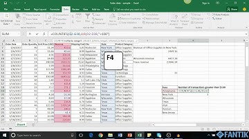 How to create absolute reference or fix range when copy formula to another cell in Excel