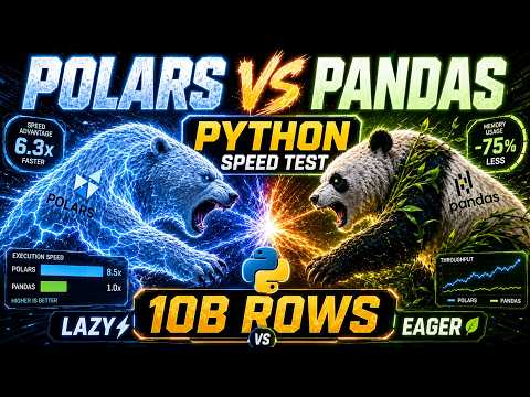 Python Polars vs Pandas: 10 Billion Row Speed Test | Which Wins in 2026?