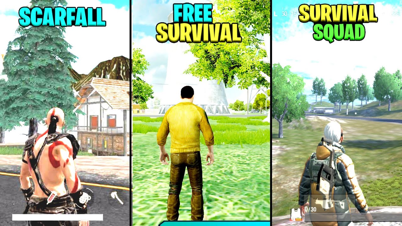 Scarfall Vs Free Survival Fire Battleground Vs Survival Squad Competition | Gameplay Comparison