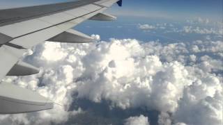 Кучевые облака с борта самолёта