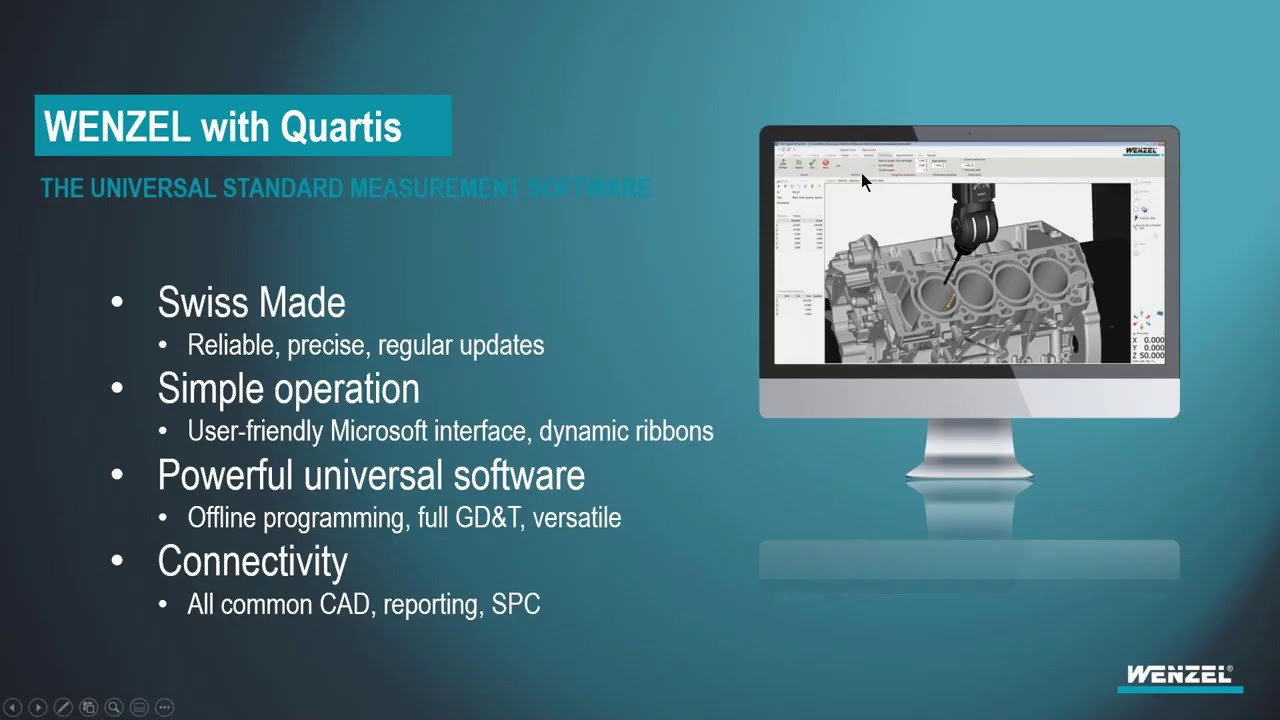 WENZEL - More Parts Faster using 5 Axis Scanning with LH REVO & Quartis Flexible Measuring
