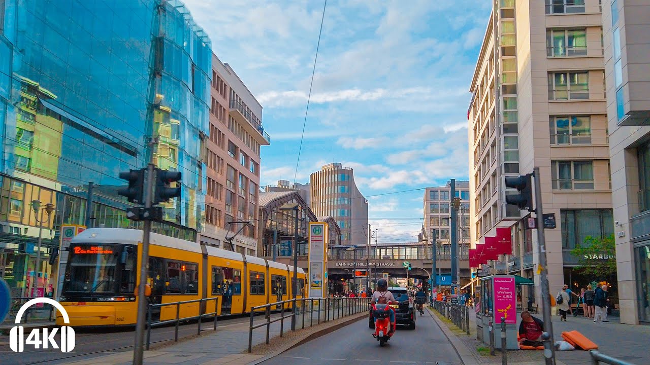 Berlin Cycling at Kurfürstendamm to Mitte on Summer 2020 [4K] City real binaural sounds ASMR