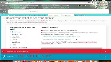 myetherwallet com HTML Injection in Upload Feature