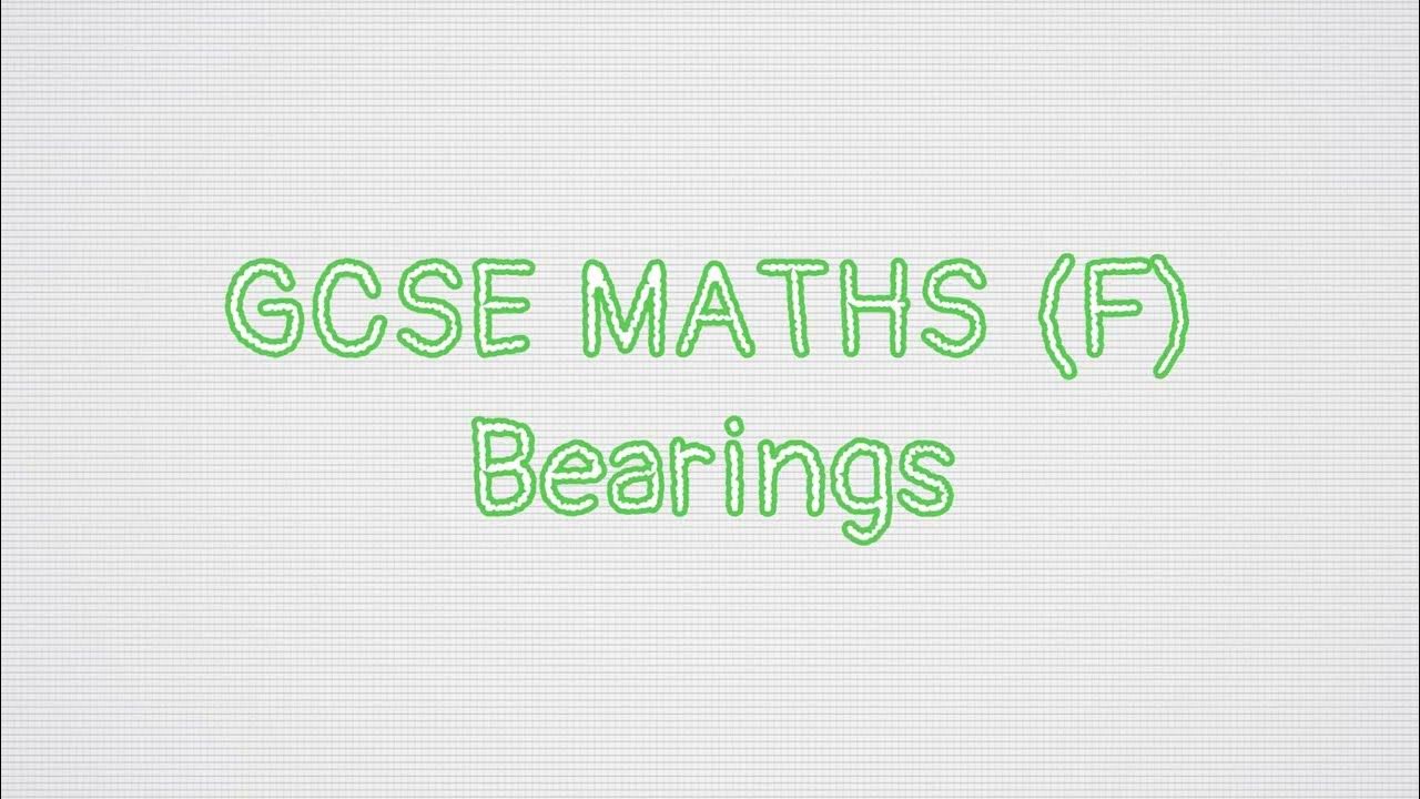Bearings GCSE Maths Practice Questions Mr G Maths YouTube