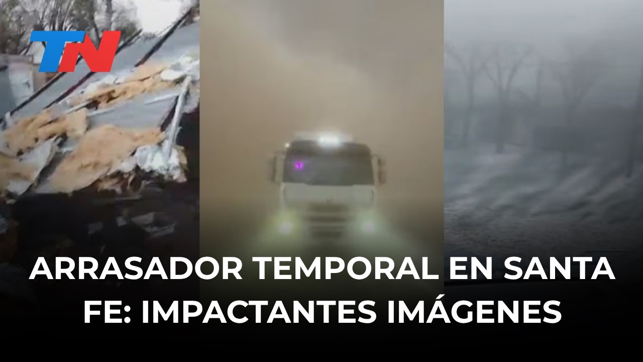 ►Temporal en Santa Fe: volcaron diez camiones y rige alerta por supercelda con granizo