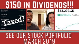 OUR STOCK PORTFOLIO UPDATE | Taxes & Our Dividend Income (Ep. 4 - Mar 2019)