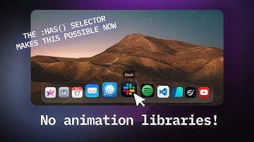 Recreating the MacOS Dock animation in CSS — No Animation Libraries
