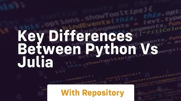 Key differences between python vs julia