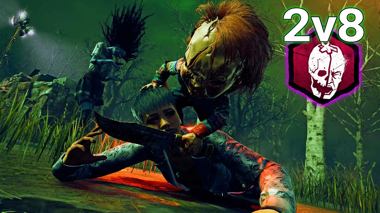 Геймплей Dead By Daylight: Чаки и Спирит 2 против 8!