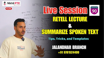 2025 PTE RETELL LECTURE AND SUMMARIZE SPOKEN TEXT TRICKS || STEP BY STEP PTE BY NIKHIL || #nikhilpte