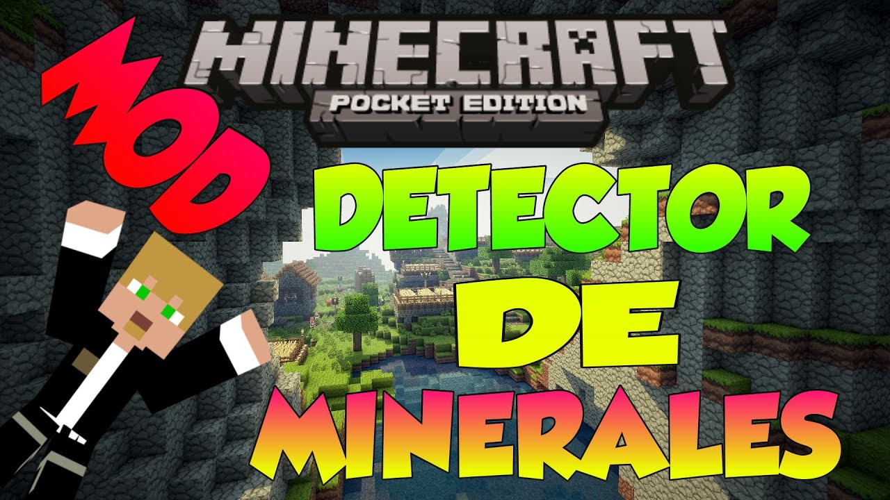 DETECTOR DE MINERALES MINECRAFT PE 0.10.X| A buscar minerales. - YouTube