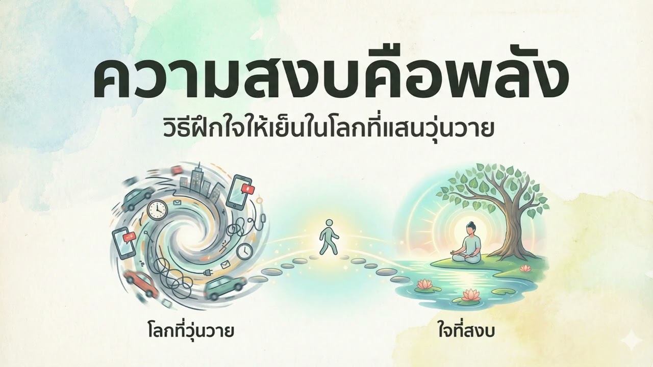 ความสงบคือพลัง วิธีฝึกใจให้เย็นในโลกที่แสนวุ่นวาย