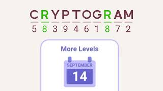 Cryptogram Daily Challenge September 14 2024 - 'Welcome to stockholm' Answers