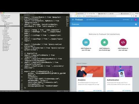 Back @ TACC - Ionic Chat 03: Setting up a Firebase project