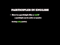 Understanding Participles in English