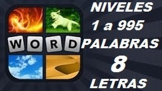 Soluciones de 8 Letras Niveles 1 a 995 4 Fotos 1 Palabra Android iPhone iOS