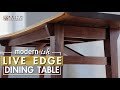 Big slab walnut dining table