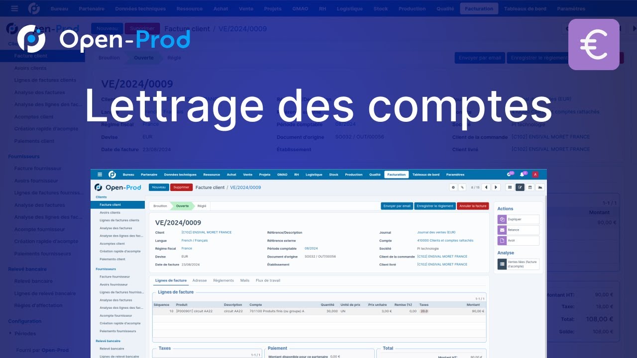 Comptabilité - Lettrage des comptes - YouTube