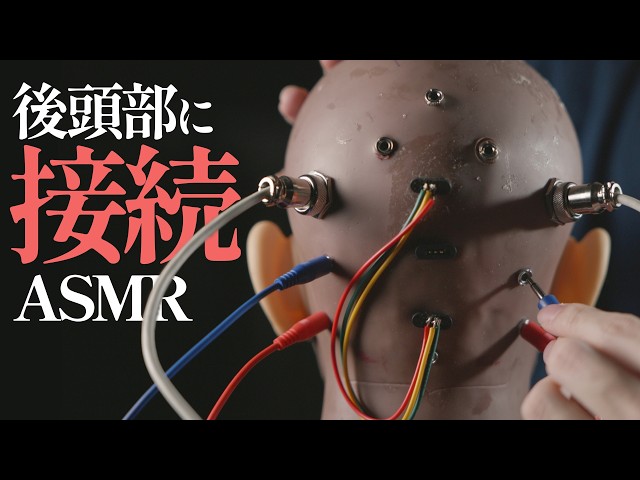 後頭部にコードを一本ずつ接続する【ASMR】