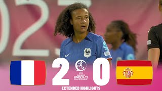 France vs Spain | Highlights | U19 Women's European Championship 21-07-2023