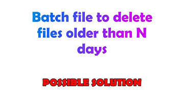 Batch file to delete files older than N days