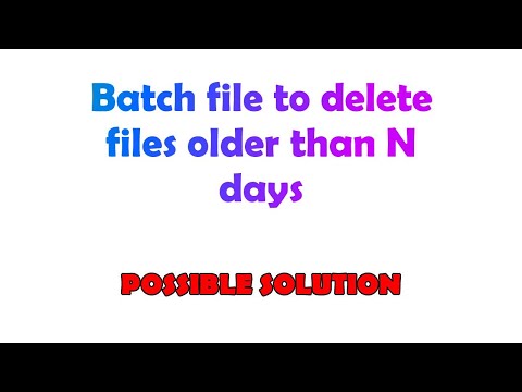 Batch file to delete files older than N days