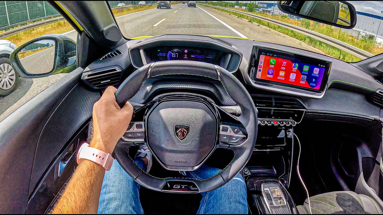 NEW Peugeot e-208 GT 2025 (156 hp) | POV Test Drive #2479 Joe Black