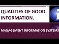 Qualities of good informationmanagement information systemspls subscribe my channel