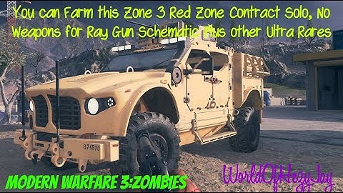 MW3 Zombies: Zone 3 Red Zone Solo Contract Farm, No Weapons Needed for the Ray Gun Schematic