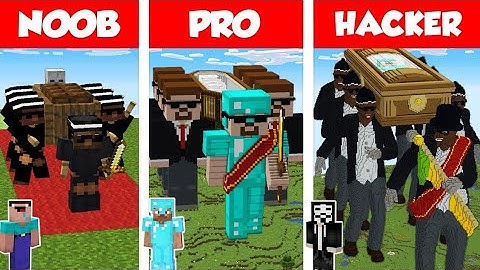 Minecraft Noob vs Pro vs Hacker. Coffin Dance,, minecraft animale house