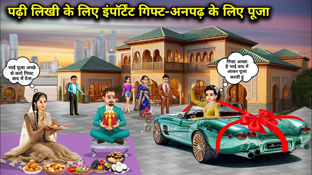 भाई दूज पर पढ़ी-लिखी बहन के लिए इंपॉर्टेंट गिफ्ट अनपढ़ के लिए भाई की पूजा || Bhai Dooj of educated..