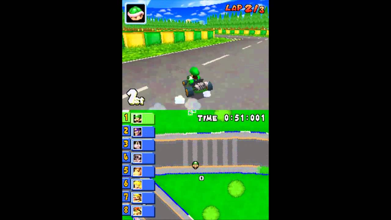 Mario Kart DS N64 Circuit CT DS Luigi Circuit Fixed Routes and Respawns and also Item Listing
