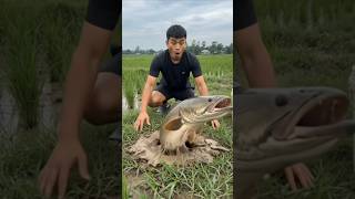 Kya Main Bam Machli Ko Pakad Paunga? 🤔 Bil Se Nikalte Hi Andar #fishing