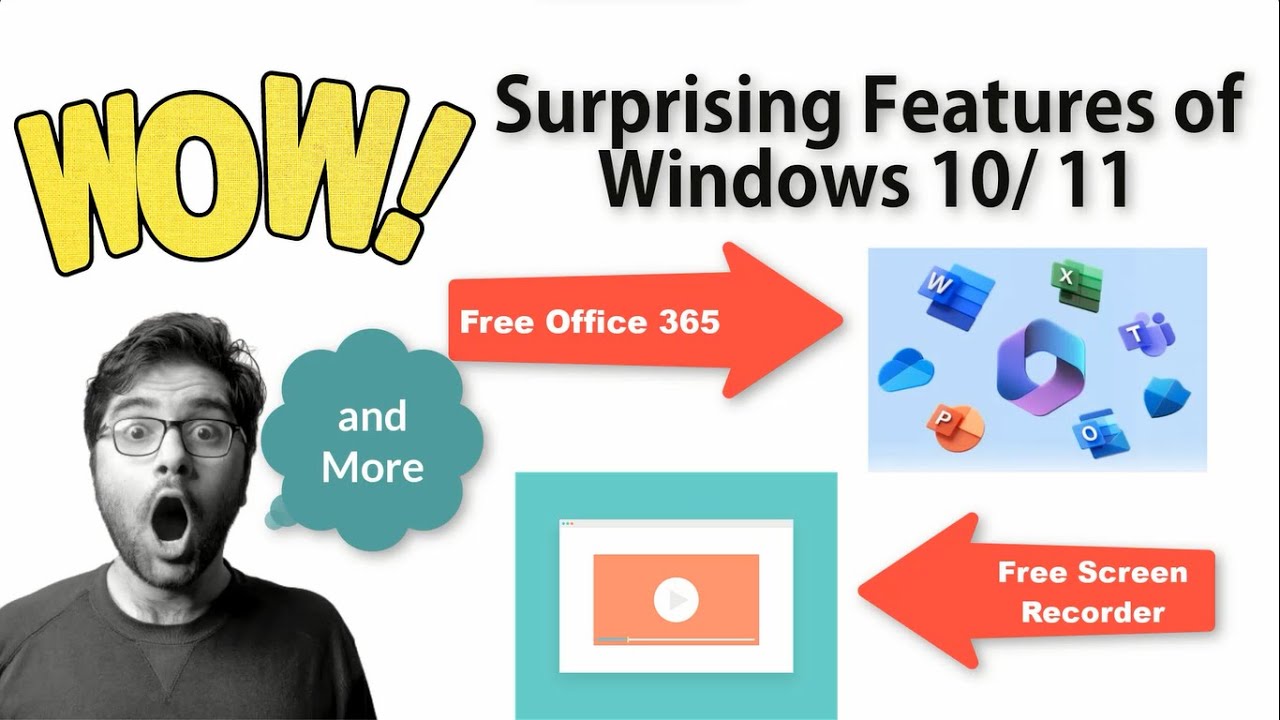 Amazing Features of Windows 10/ 11. Free Office 365 and more. # ...