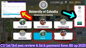 CU 3RD SEM REVIEW FSI FORM FILL UP 2025 PROCESS || HOW TO APPLY FOR CALCUTTA UNIVERSITY REVIEW/FSI??