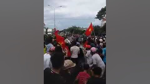 BIỂU TÌNH NGÀY 10/6 2018 3 cảnh sát cơ động bị thương nặng tại BÌNH THUẬN