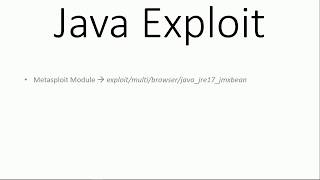 Client side Exploit - Java Exploitation