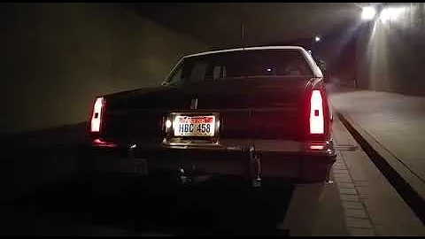 Oldsmobile 98 403 V8  w/ Glasspacks loud rapping Cherry bomb popping Sound in Tunnel